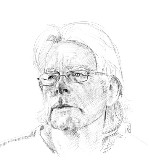 Digital portrait sketch by Jacek Blech