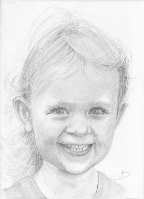 Portrait pencil drawing on paper by Jacek Blech